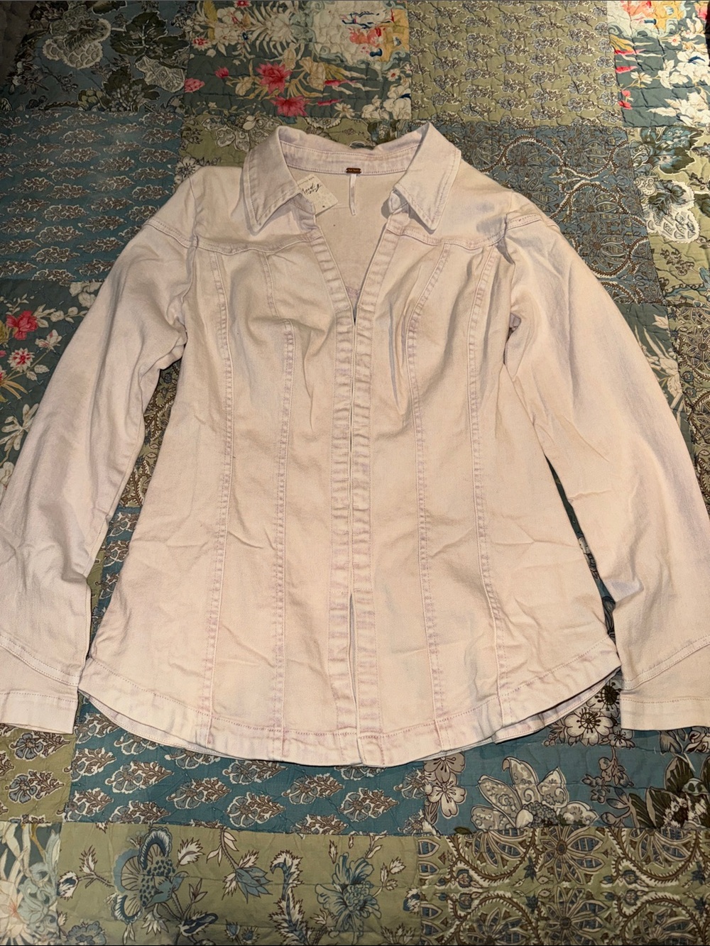 Free People Denim Tunic in Sand Wash